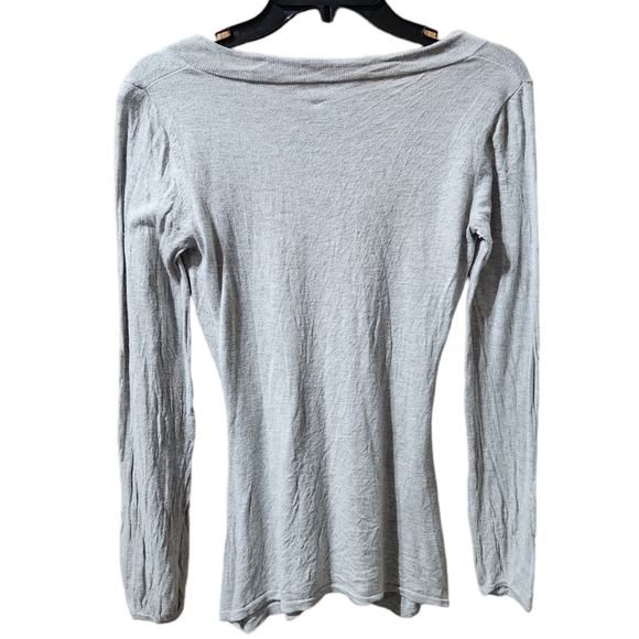 White House Black Market Knit Low Cut  Cocktail Blouse Top - Picture 2 of 5